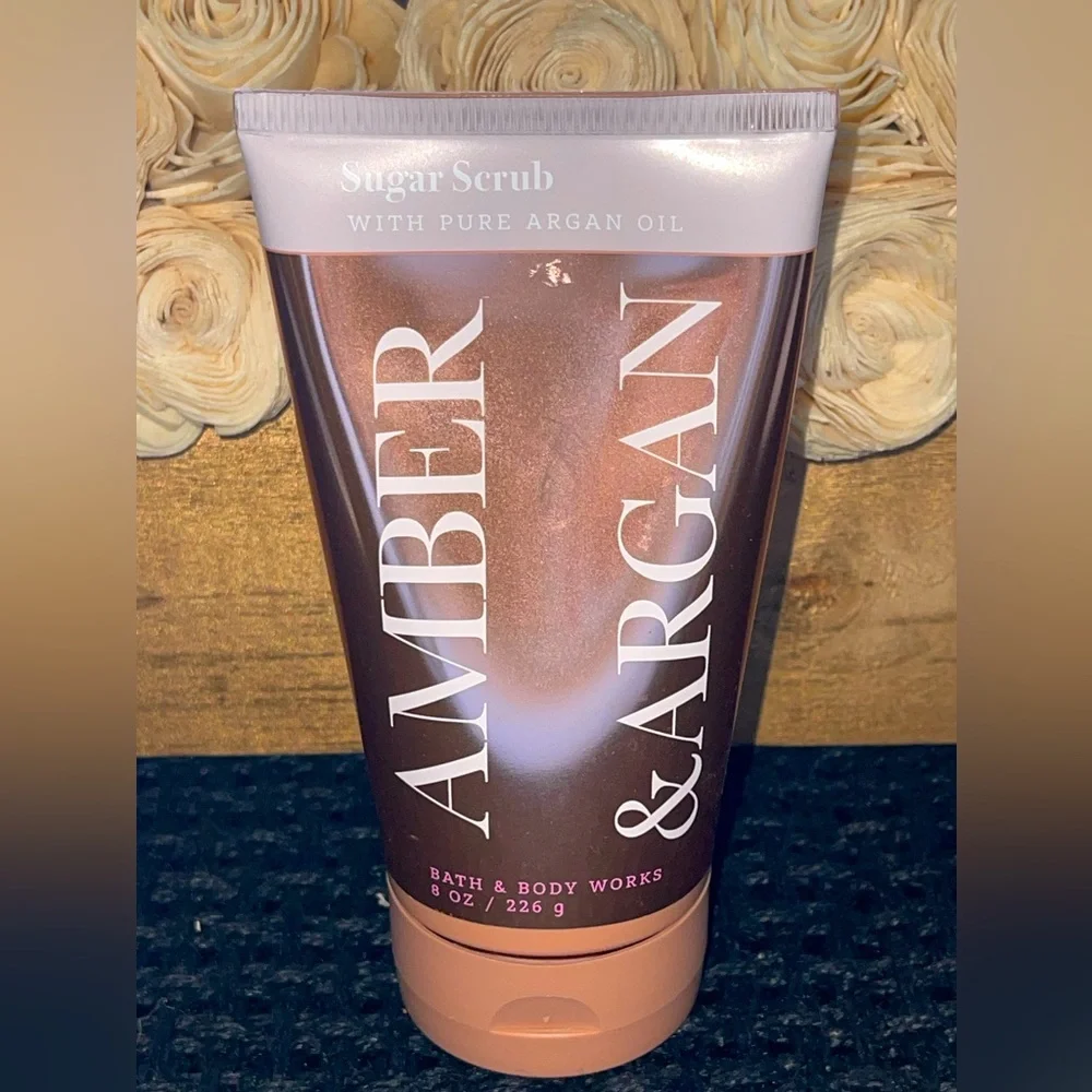 Bath & Body‎ Works Amber & Argan Oil Sugar Scrub 8 oz New Sealed RETIRED